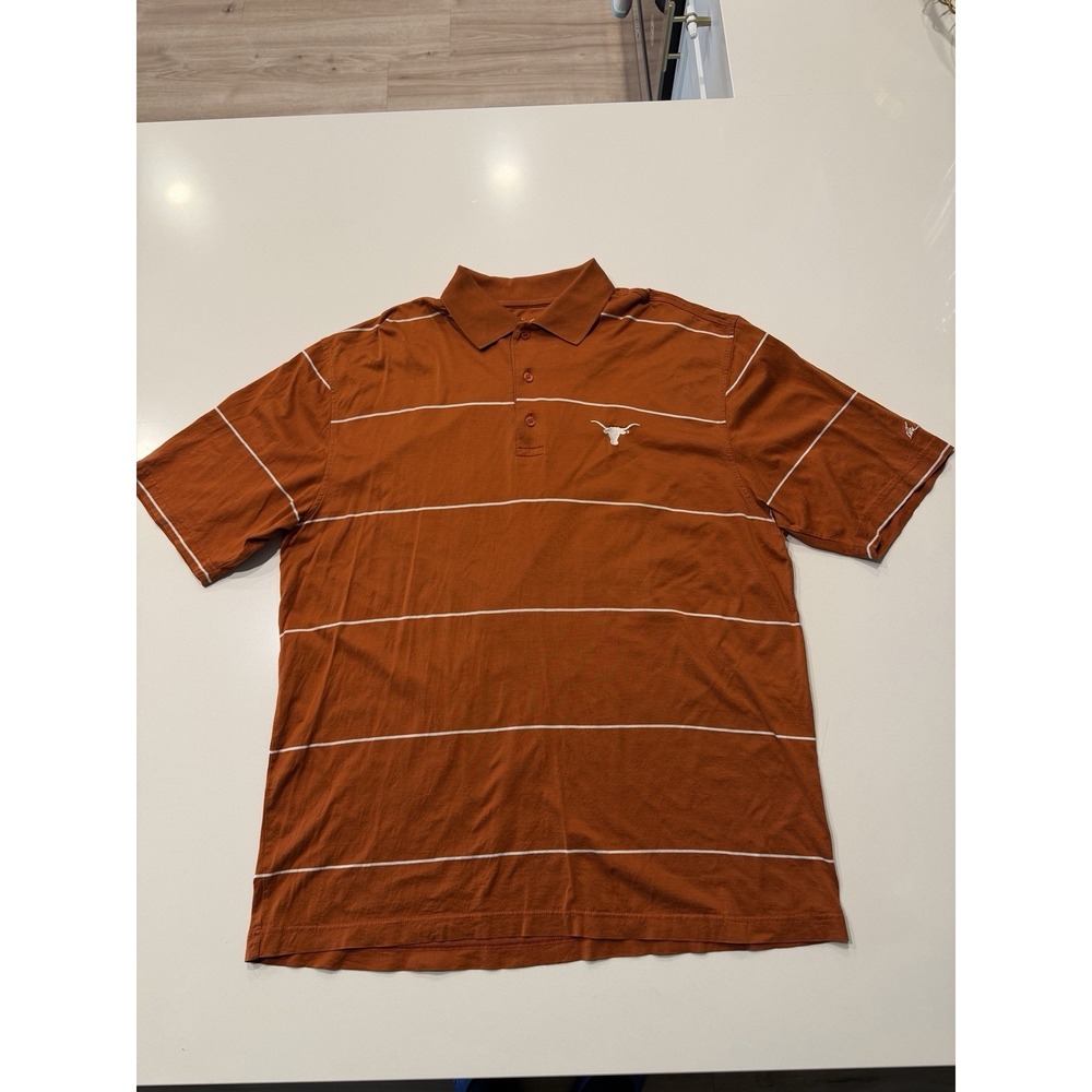 Ben Crenshaw Texas Longhorns Polo Mercerized Cotton Burnt Orange Mens L
